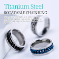 Miniatyrbild 8 av 8: 2 st/4 st Fashion Par Ringar i Rostfritt Stål Ring Rotatable