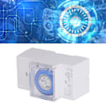 Miniatyrbild 1 av 8: Mekanisk Programmerbar Timerbrytare 24 timmar, Digital Timer med DIN-skenfäste, Justerbar Timerbrytare för Optimering av Energiförbrukning