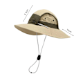 Miniatyrbild 5 av 5: Unisex fiskehatt Safari Bredbrättad strandhatt Solhatt Sommar UV-skydd hatt Khaki