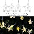 Miniatyrbild 8 av 8: 10 LED-stjärnklämma Ljus Dekorativ Lampa Sträng för Sovrum Bröllop Ceremoni Fest (Gul)