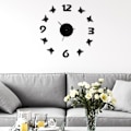 Miniatyrbild 4 av 8: Modern väggklockor Ramlös DIY Stor 3D Icke-tickande klocka för