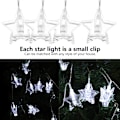 Miniatyrbild 7 av 8: 10 LED-stjärnklämma Ljus Dekorativ Lampa Sträng för Sovrum Bröllopsceremoni Middagsfest (Vit)