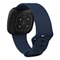Miniatyrbild 2 av 3: Silikonarmband Fitbit Versa 4/Sense 2 Mörkblå (S)