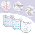 Miniatyrbild 4 av 5: Bebis Haklappar Mjuka Absorberande Ekologisk Bomull Saran Wrap Dregelhaklappar Set (0-36 månader för baby pojke, baby flicka, nyfödd) Style 2