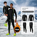 Pikkukuva 4 / 7: Miesten urheilualusvaatteet Fleece Thermal Compression -pitkät housut Hiihtopohja Kerros Harjoitushaalari Lapset Talvi Thermal Underwear Juoksusetti E setti 2XL