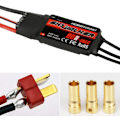 Pikkukuva 2 / 8: 20A 30A 40A 50A 60A 80A Harjaton Nopeudensäädin ESC BEC RC-Lentokoneille, Quadcopterille ja Helikopterille 60A 60A