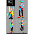 Miniatyrbillede 3 af 3: Klovn Ferie Kostume Sæt Forældre-Barn Karneval Fest Halloween Piger Kvinder Voksenstørrelser Girls Women's adult sizes