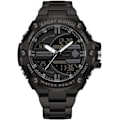 Miniatyrbillede 1 af 7: Mænds Dobbelt Display Ur 5 ATM Vandafvisende Digital Analog Militær Rustfrit Stål Sort B Black B