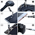 Miniatyrbild 3 av 5: 115 i 1 klocka Mobiltelefon demontering Reparationsverktyg Rem/band/band/batteri/stiftbytessats, klockfixering/inställningsverktygssats svart,
