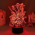 Miniatyrbillede 3 af 8: Svartkløver LED 3D-lampe Lllusion Light Skrivbordslampe Japansk A