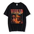 Pikkukuva 1 / 5: SQBB The Weeknd 2.0 90-luvun vintage-grafiikkapaita naisille Kesä Rentouttava lyhythihainen paita Harajuku Topit Naisten T-paita Söpö animaatio Pink XL