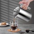 Miniatyrbild 5 av 7: 1 st rostfritt stål tekanna med filterpresskanna Dubbelväggig utomhus handbryggd kaffekanna, 350 ml 800 ml 1000 ml bryggd tekanna