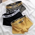 Miniatyrbild 5 av 7: 5 st Herrunderkläder Man Boxersexiga kalsonger Bekväma Andas Mode Pojkar Trosor Underkläder Boxershorts Herr Yellow 2PCS-Mix-01 XXXL-75-90kg