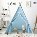 Miniatyrbillede 2 af 7: 1,6 meter børnetelt, legehus, wigwam til børn, bærbart børne tipi telt, teepee tipi infantil, børnetelt, pigeværelse. lys