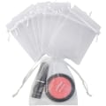 Miniatyrbillede 3 af 4: 50 stk Organzaposer 3.54\"x4.33\" Satin Snørepose Smykke Gaveposer (Mix Farve) White 50 Count (Pack of 1)