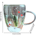 Miniatyrbilde 4 av 7: Isolert Juleglass - Snødekt Granbar Design, Beskyttelse Mot Varme Drikker 250 ml
