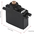 Pikkukuva 2 / 8: 17g Mini Metal Gear Core Analog Servo, Korkea vääntömomentti, Nopea reagointi, RC-kiinteäsiipisille lentokoneille