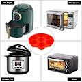 Miniatyrbillede 4 af 4: Silikon Muffinsform til Airfryer - 7 Hulrum Bageform, 1-Pakke Rød Red 1