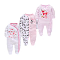 Miniatyrbilde 1 av 5: Våren Baby Pyjamas Jenter Gutter Jumpsuit 187 % Bomull Pustende Myk Jumpsuit PEACOCK BLÅ PEACOCK BLUE 9-12M