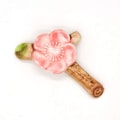 Miniatyrbillede 5 af 5: Sæt med 4 - Retro Stil Kirsebærblomst Keramik Spis Stick Rest Stativ Rosa Blomst Ske Stativ