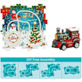 Miniatyrbild 6 av 8: Julspårvagnsset - 5 delar Monteringsskena med Elektrisk Bil Leksak 5 pcs