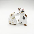 Miniatyrbild 3 av 7: Mini kattdockset | 6 st roliga kattfigurer | stygg skulpturdekor | för bokhyllor, skrivbord, bilinredning | förtjusande djurprydnader 2 set
