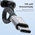 Miniatyrbild 4 av 7: OTG S6 multi-splitteradapter för PC, 4-i-1 typ C HUB, USB 2.0, 4 portar, HUAWEI, Xiaomi, Macbook, iPad, 15W laddning Grå