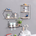 Miniatyrbilde 4 av 7: Firkant veggmonteringshylle i jern 23*10*23cm,