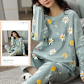 Miniatyrbild 3 av 7: Vårt Höst Stora Storlek 5Xl Kvinnor Polyester Pyjamas Plaid Sömnkläder Långärmade Hemkläder Sets Damer Simm Loose Casual Pijamas W9 KVINNOR PAJAMAS M