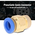 Miniatyrbild 8 av 8: Push Fit-kontakter, 10 st pneumatiska snabbkopplingar adapter 8 mm diameter gänga 1/4bsp set