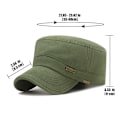 Miniatyrbilde 7 av 7: Ny mote Klassisk Casual Snapback-hatter i bomull Utomhussport Cap Flat Military Cadet Cap Stil Design Army Green