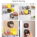 Miniatyrbild 5 av 8: Magnetiska Kryddburkar, Kryddförvaringslåda med Transparent Lock, Vit 8 st White 8 pcs