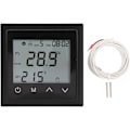 Miniatyrbillede 1 af 8: Gulvvarme termostat med LED-touchskærm og intelligent temperaturstyring Black