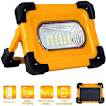 Miniatyrbilde 5 av 5: W855 Avtakbar solcelleversjon Flomlys [4*Square COB + Innebygd batteriversjon] Utendørs Camping Nødport Flomlys