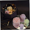 Miniatyrbilde 6 av 8: 4 stk Rose Silikonform DIY Valentinsdag Roseformet Isform Whisky Vakker Blomform for Fest Bar Isbitformer