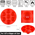 Miniatyrbillede 1 af 4: Silikon Airfryer Muffinform - 7 Huler Bageforme, 2-pak Rød Red 2