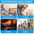 Miniatyrbild 7 av 8: Urinalflaska för Män, 1000ml Bärbar Kissflaska, Spillfri för Resor & Nödsituationer blue