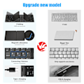 Miniatyrbild 6 av 7: Mini Bärbar Fällbar Tangentbord Tunn Trådlös Bt-Nummer Tangentpapper För Mac Windows Laptop Tablet Ljus-Handy Bluetooth-Kompatibelt Svart-Svenska