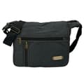 Mellemstor skuldertaske i canvas Sort Black one size