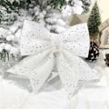 Miniatyrbild 2 av 5: Glitter Vita Kransar Rosetter - Julgransprydnader (8 st, vit)