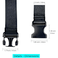 Miniatyrbilde 3 av 4: Fanny Pack Belteforlenger Justerbar Elastisk Stropp for Skuldervesker, 2-pakning (Svart) Everywhere Extender Belt -1.5inch