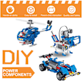 Miniatyrbilde 8 av 8: Technic Motor Set, 25 st Power Feature-Kit Batteridrevet Fjernkontroll Mottakersats, Inneholder 1L/2M/1 Servomotorer 25 st