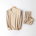 Miniatyrbillede 1 af 4: Termisk sæt til mænd Base Layer Fleece Foret Blød Top Bund male camel L male camel L