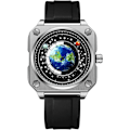 Miniatyrbild 1 av 6: Män Kreativa Klockor Unika Visare Armbandsur Analog Kvarts Kvadratisk Klocka ERD Urtavla Mode Design Rostfritt Stål För Män Svart Vit B Black white B
