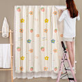 Miniatyrbilde 1 av 7: 1 Bit Moderna Minimalistiske Stick-On Blackout Gardiner, No-Punch Bärbar, Lämplig För Vardagsrum Sovrum Kök Dekoration Floret 170cmx200cm