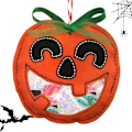 Pikkukuva 8 / 8: Halloween-kummitus karkkikassi | huopa kurpitsa karkkipussit 2013 temppu tai herkku kummitus karkkikassi läpinäkyvällä ikkunalla kiitospäivälle Pumpa