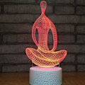 Miniatyrbillede 8 af 10: 3D optisk illusionsnattlampa legetøj, fjernbetjening, dæmpbar