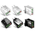 Miniatyrbilde 5 av 5: Svart 33W USB-lader QC 3.0 4-porters USB-lader Flere USB-ladere Kompatibel med iPhone 12/13/11/Samsung S22/S21/S20/Xiaomi/Huawei/OPPO/OnePlus et