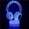 Miniatyrbillede 1 af 7: 16 farver skiftende natlys 3D akryl LED touch bordlampe atmosfære rumdekor illusion lampe til jul 16 farver sort base til XBOX-spil