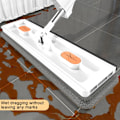 Miniatyrbild 6 av 6: 360° Rotationsbar Flattrasa och Hinkset med Återanvändbara Pad för Hårdträgolv White + 2 rags